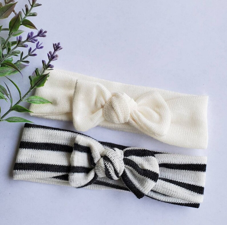 soft headband top knot headwrap Jersey knit bows headband for baby Summer Headbands-soft headwraps knit fabric headband headband set