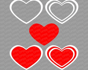 Open Heart SVG, PNG, Vector Cut Files (Digital Download)