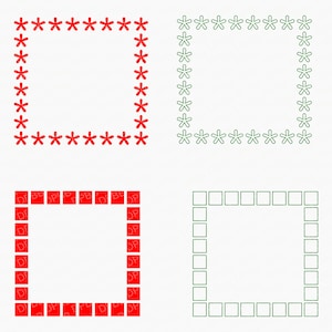 Square Frames SVG, PNG, Square Frames Clipart
