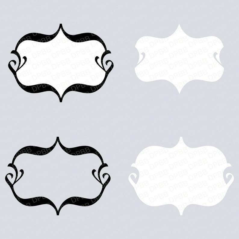 Fancy Frame, Swirl Frame, Clipart Frames, Wedding Frame PNG, Frame