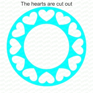 Heart Frame Cut Out PNG, Circular Heart Frame