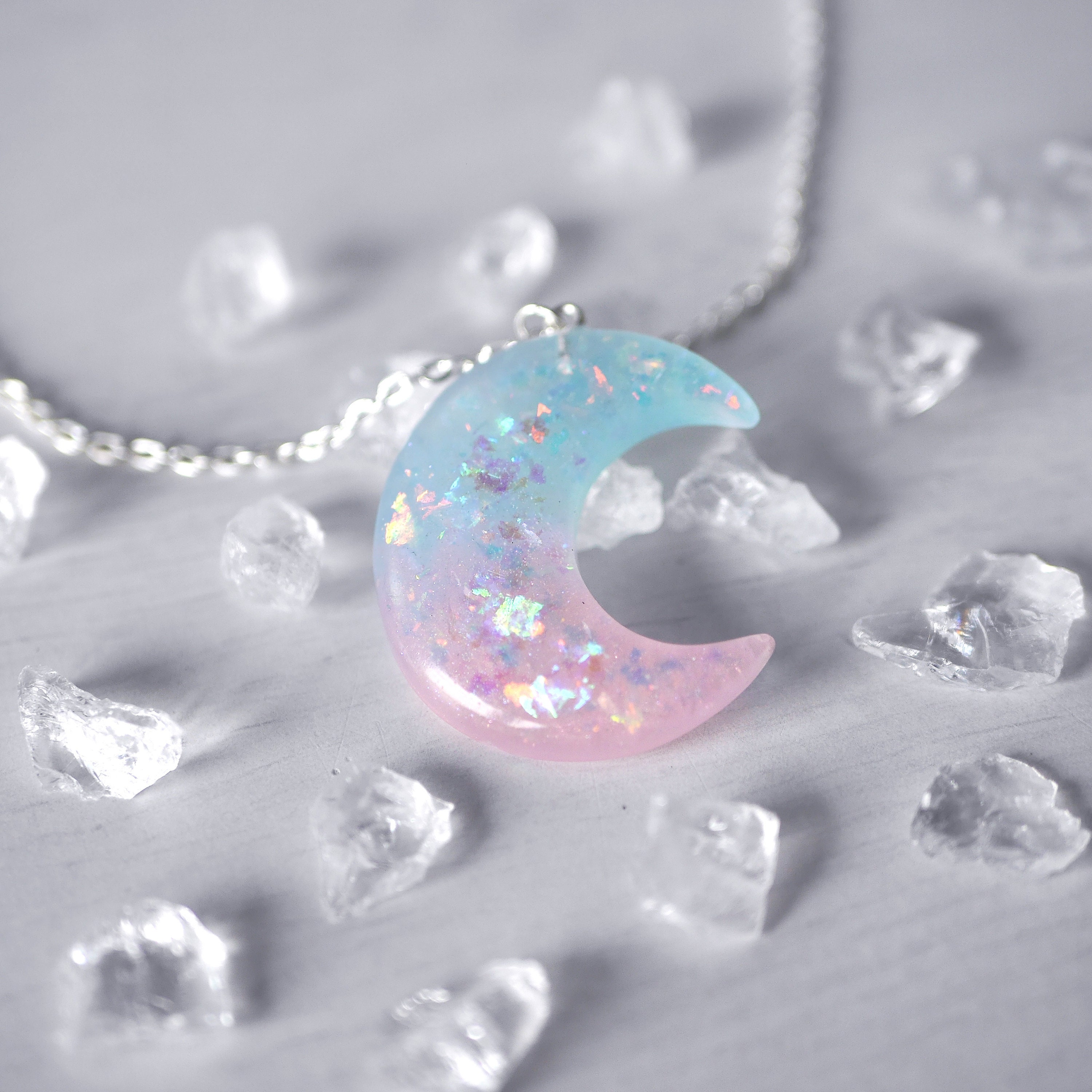 Cute moon necklace deals