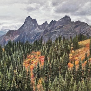 Custom Landscape Oil Painting on Canvas,Commission Mountain Painting from Photo,Forest Painting,Custom Large Wall Art,Custom Nature Painting