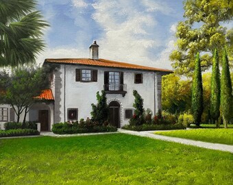 Custom House Portrait from Photo,Oil Painting of Your House,House Portrait on Canvas,Commission Home Portrait,Realtor Gift,Housewarming Gift