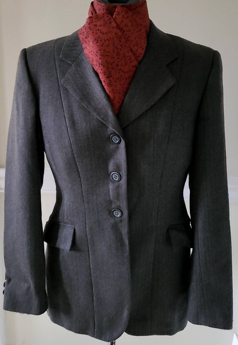 GRAND PRIX Blue Grey Tweed Fox Hunting Jacket Size 12R Etsy