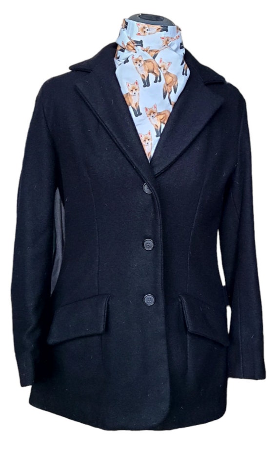 CUSTOM MADE Black Melton Wool Formal Jacket, Hunt Coat