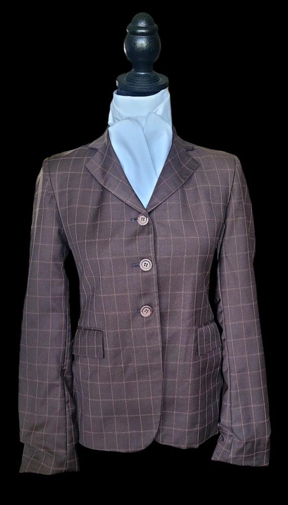 ELITE CANADA Brown Windowpane Youth Hunt Coat, Size 16 youth