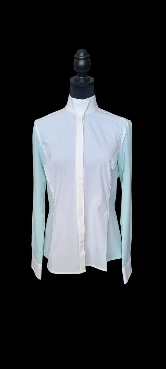 Chemise Blouse Femme Manches Longues Blanche Dentelle Élégante 38564