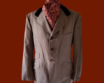 PYTCHLEY Brown Tweed Hunting Jacket, Size 40R