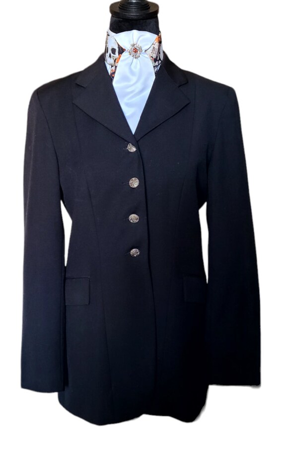 ELITE Black Patrol Dressage Coat, Womans Size 12 R