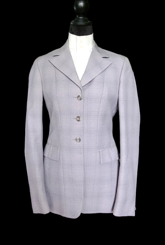 PYTCHLEY Grey blue Tweed Hunting Jacket Approximate Size 34 Womans 4r Etsy Canada