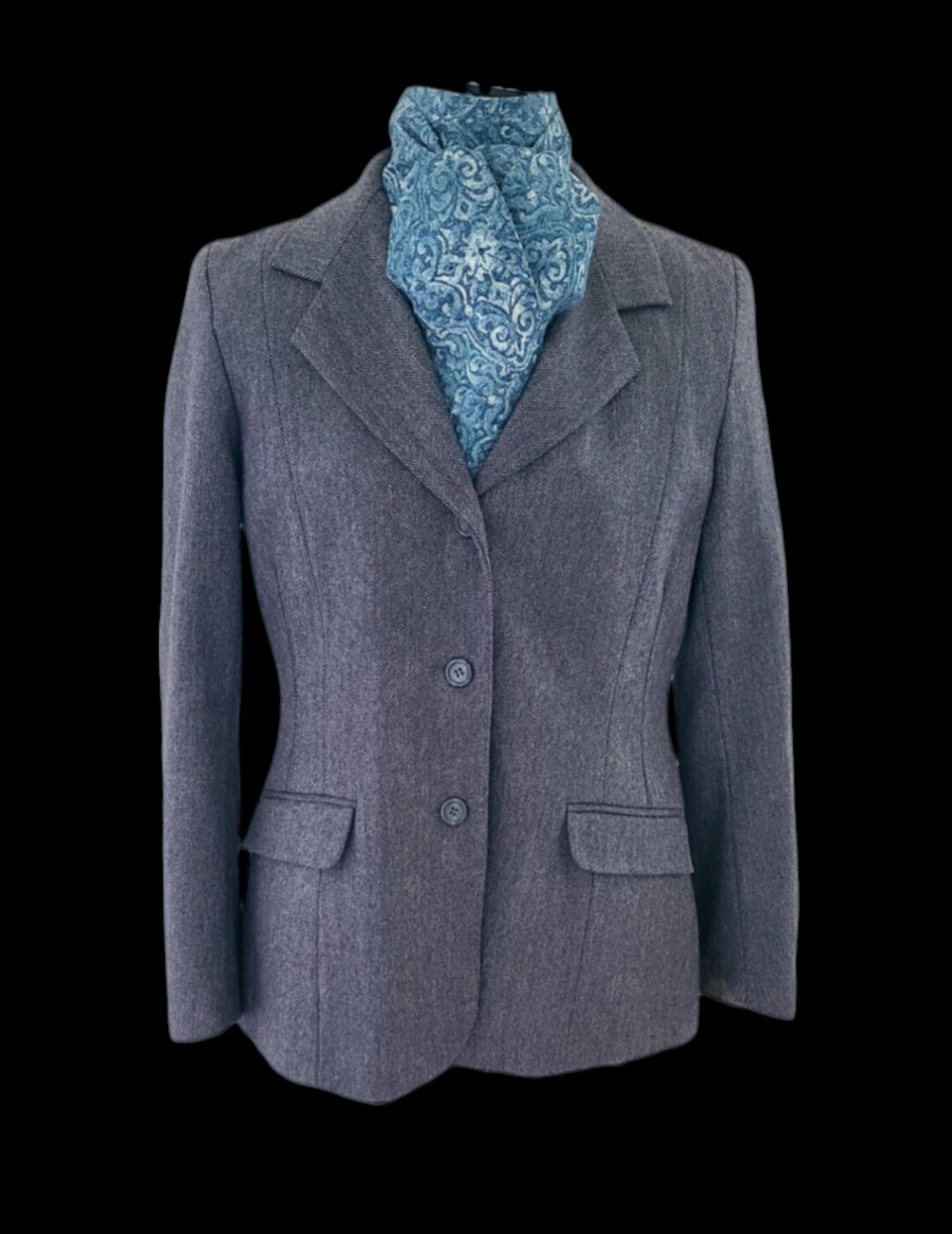 Dublin Damen Reitjacke - Tweed Mit Wildlederkragen