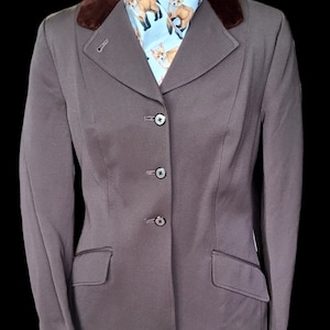 HARRY HALL Brown Tweed Hunting Jacket, Approximate Size 34, womans/4R