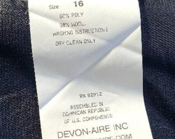 Veste De Chasse Anglaise Devon Aire - Bleu Marine Rayé - Laine - Taille 10 - Femme