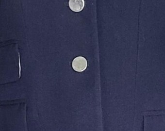 Veste Mears Femme Taille 38 UK - Bleu Marine 100% Laine - Occasion Très Bon État