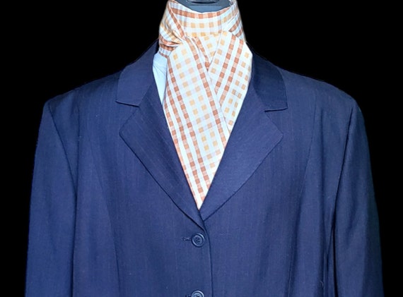 RJ CLASSICS ESSENTIALS Navy Pinstripe Jacket, Siz… - image 2