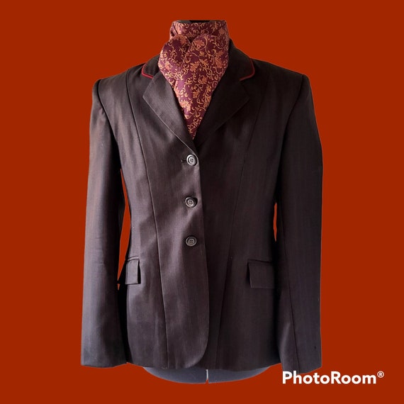 MARIGOLD Brown with Red Hunting Jacket, Size 14 w… - image 1