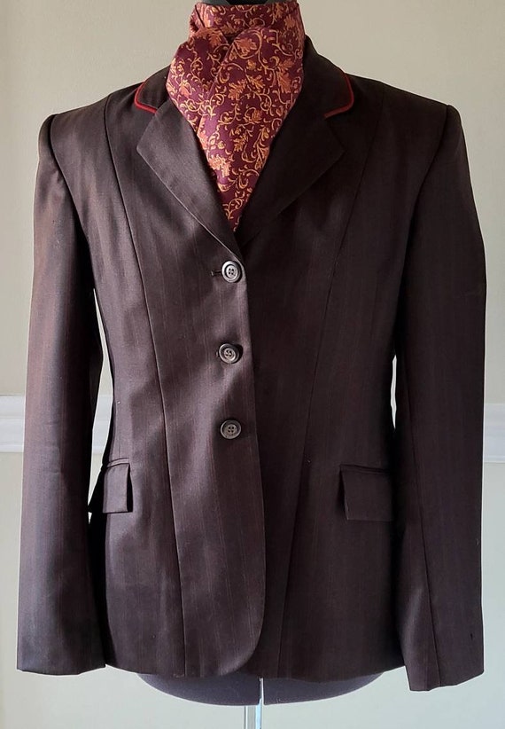 MARIGOLD Brown with Red Hunting Jacket, Size 14 w… - image 2