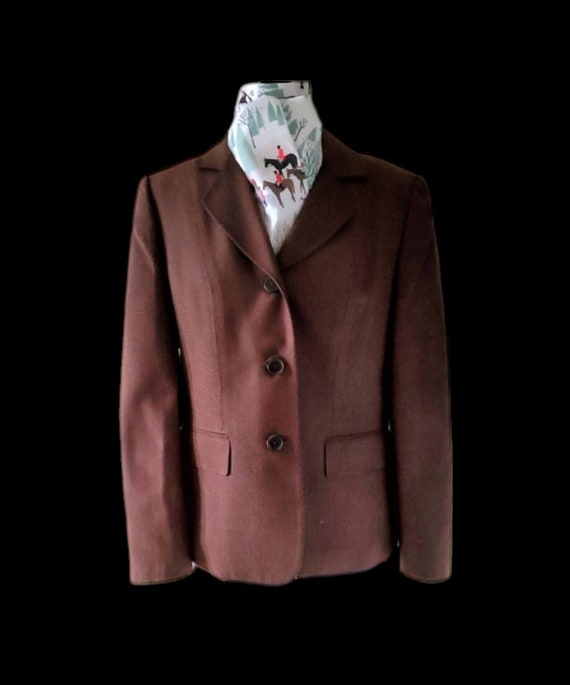 LE SUIT Brown Tweed Jacket, Size 10R womans