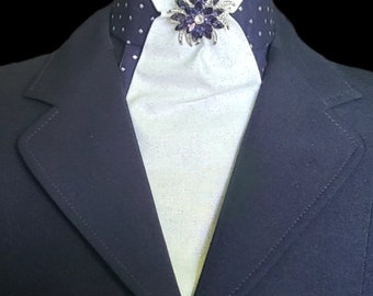 Cravatta Automatica Blu Navy Con Design Paisley Bianco Cotone - Foto 10