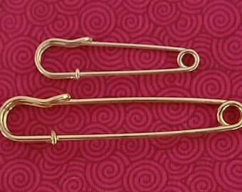 STOCK PINS, Gold color.  Choice of 3" or 2" (Buy 2 get 1 Free)