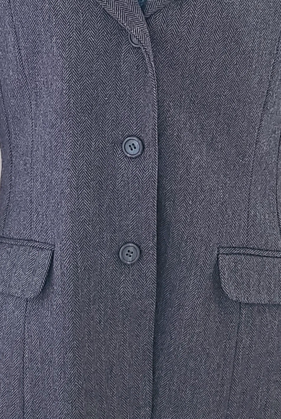 Veste Tweed Bleu DUBLIN CUBBINGTON Pour Femme, Taille 20 (44), Occasion UK