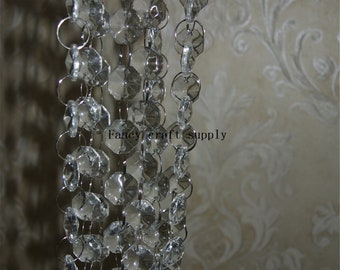 Lamp Decorative 3ft Fan Pull Chain Set Home Ornaments Long Crystal Light Pull Chain #6 3.2mm ball size