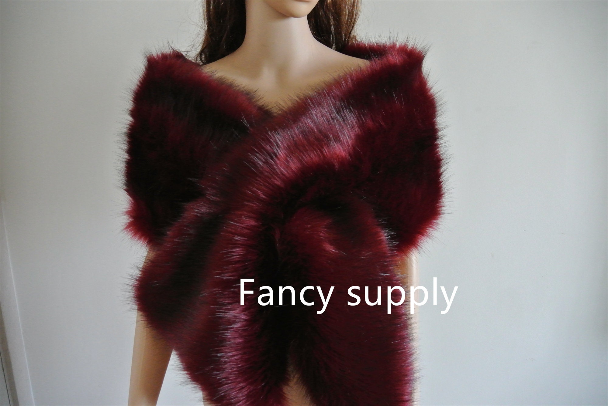Burgundy, Faux Fur fabric - 11 x 7.5 inches – Bonny Bubbles