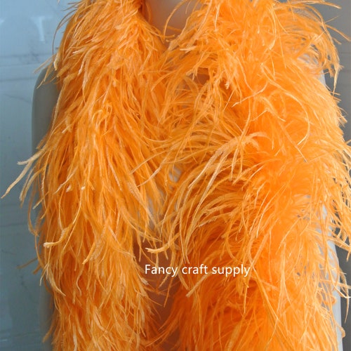 22 colors orange shops OSTRICH Feather Boa 8 ply Dancing dress Wedding Crafting halloween custom supply