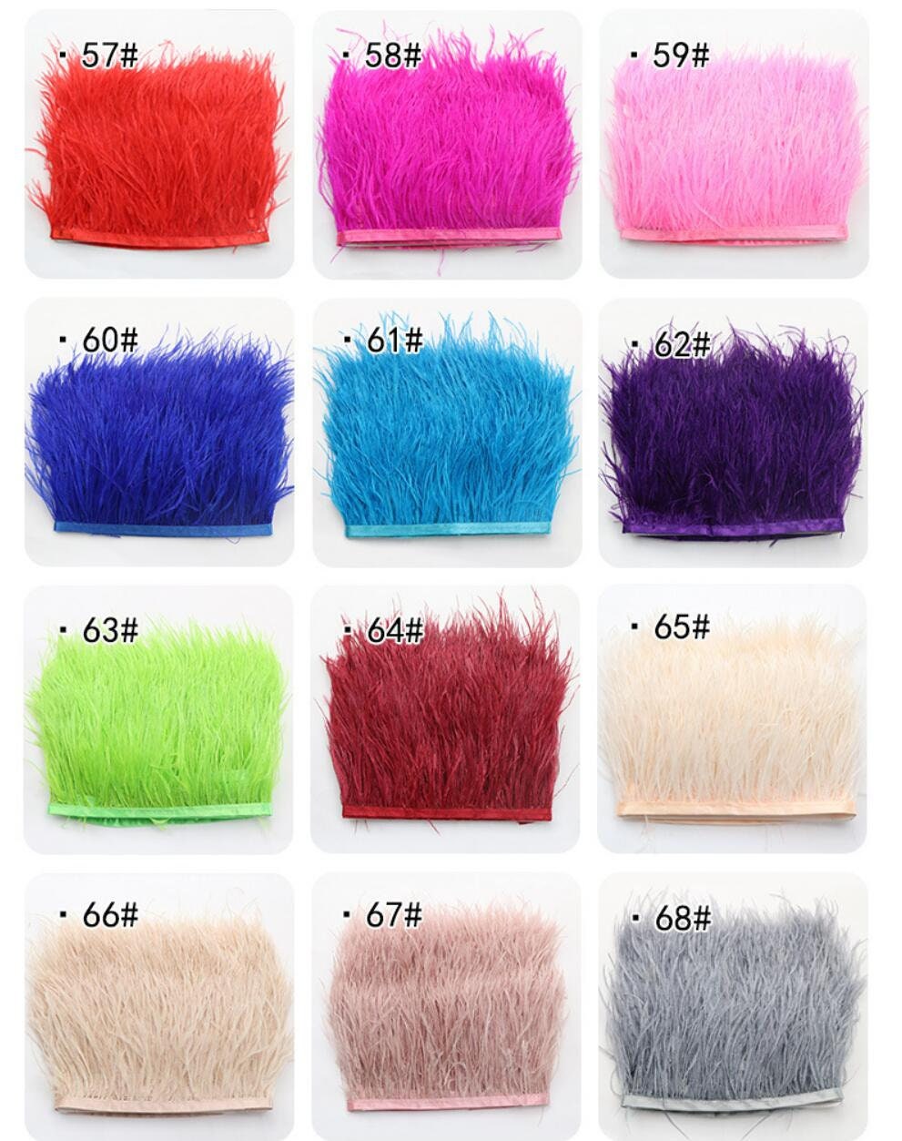 1 Yard Royal Blue Ostrich Feather Trim Fringe 34inch Wide 55 Etsy