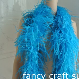 turquoise OSTRICH Feather Boa 5 ply Dancing dress Wedding Crafting halloween custom supply