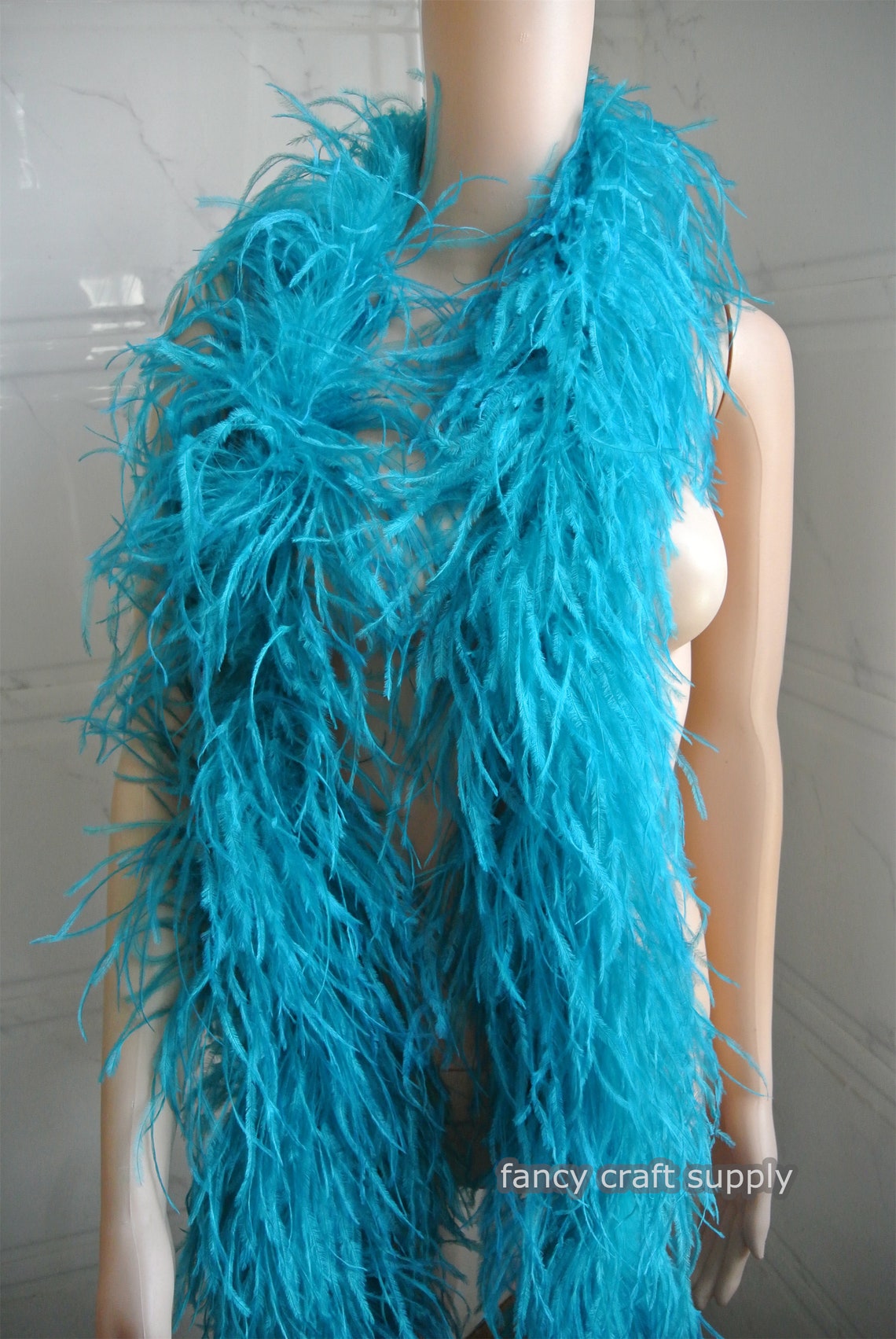 Teal Blue Peacock Blue OSTRICH Feather Boa 6 Ply Dancing Dress Etsy UK