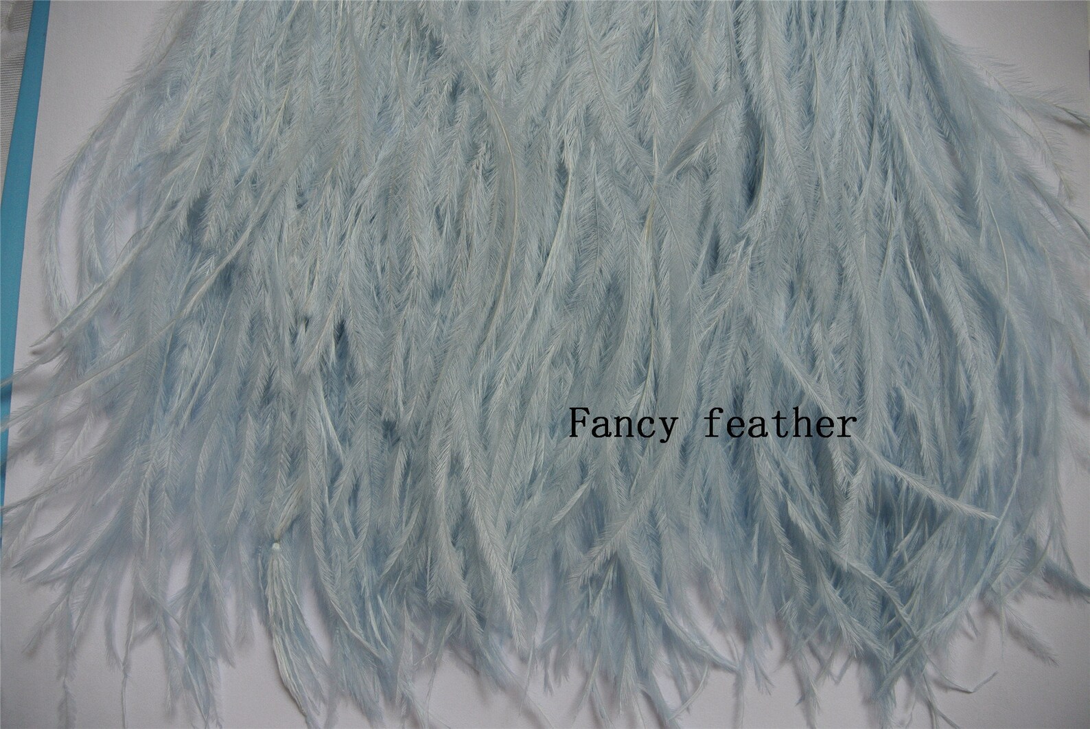 Light Blue Ostrich Feather Trimming Fringe Ostrich Feather Etsy