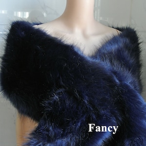 navy blue faux fur bridal wrap Bridal Faux Fur Stole bridal Fur Shawl Cape wedding faux fur wrap shrug