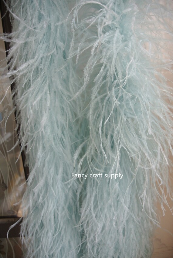 Light Blue OSTRICH Feather Boa 5 Ply Dancing Dress Wedding Etsy