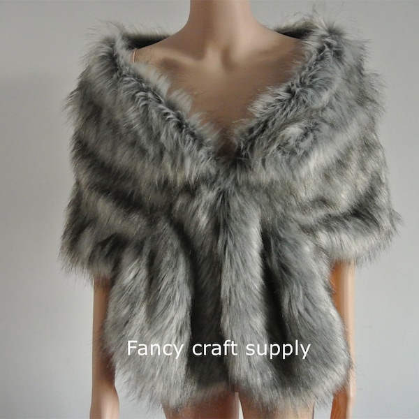 faux fur shawl stole