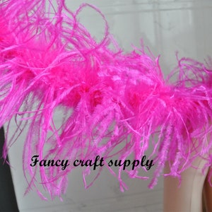 Hot pink OSTRICH Feather Boa 4 ply Dancing dress Wedding Crafting halloween custom supply