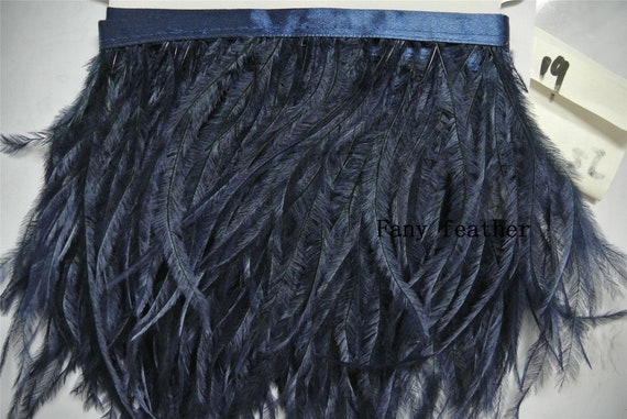 light blue ostrich feather trimming fringe ostrich feather trim feather fringe for party decor dress supply craft supply 55