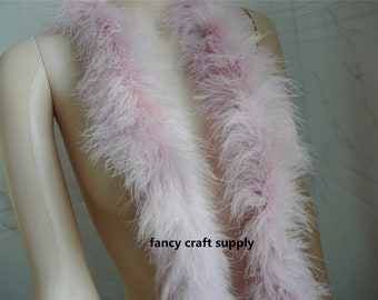 Boa de plumas de marabú de pavo rosa polvo rosa rubor 40g 12 colores Vestido de baile Elaboración de bodas suministro personalizado de halloween