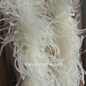 3 ply 40 colors ivory cream ostrich Feather Boa for wedding Dancing dress Crafting halloween custom supply