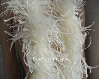 3 ply 40 colors ivory cream ostrich Feather Boa for wedding Dancing dress Crafting halloween custom supply