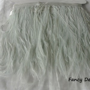 10 yards Mint green 4-5inch wide ostrich feather trimming fringe ostrich feather trim feather fringe