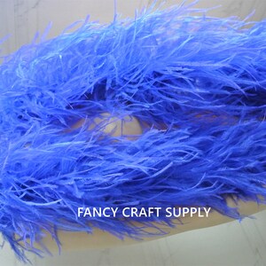 royal blue OSTRICH Feather Boa 9 ply Dancing dress Wedding Crafting halloween custom supply