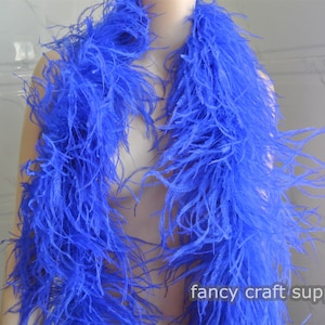 Royal blue OSTRICH Feather Boa 5 ply Dancing dress Wedding Crafting halloween custom supply