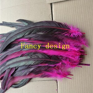 hot pink Rooster coque feather loose 100 pcs for wedding party decor craft halloween supply