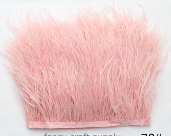 55 Farben 1yards blush rosa Straußenfeder Borte Fransen 3-4inch breit