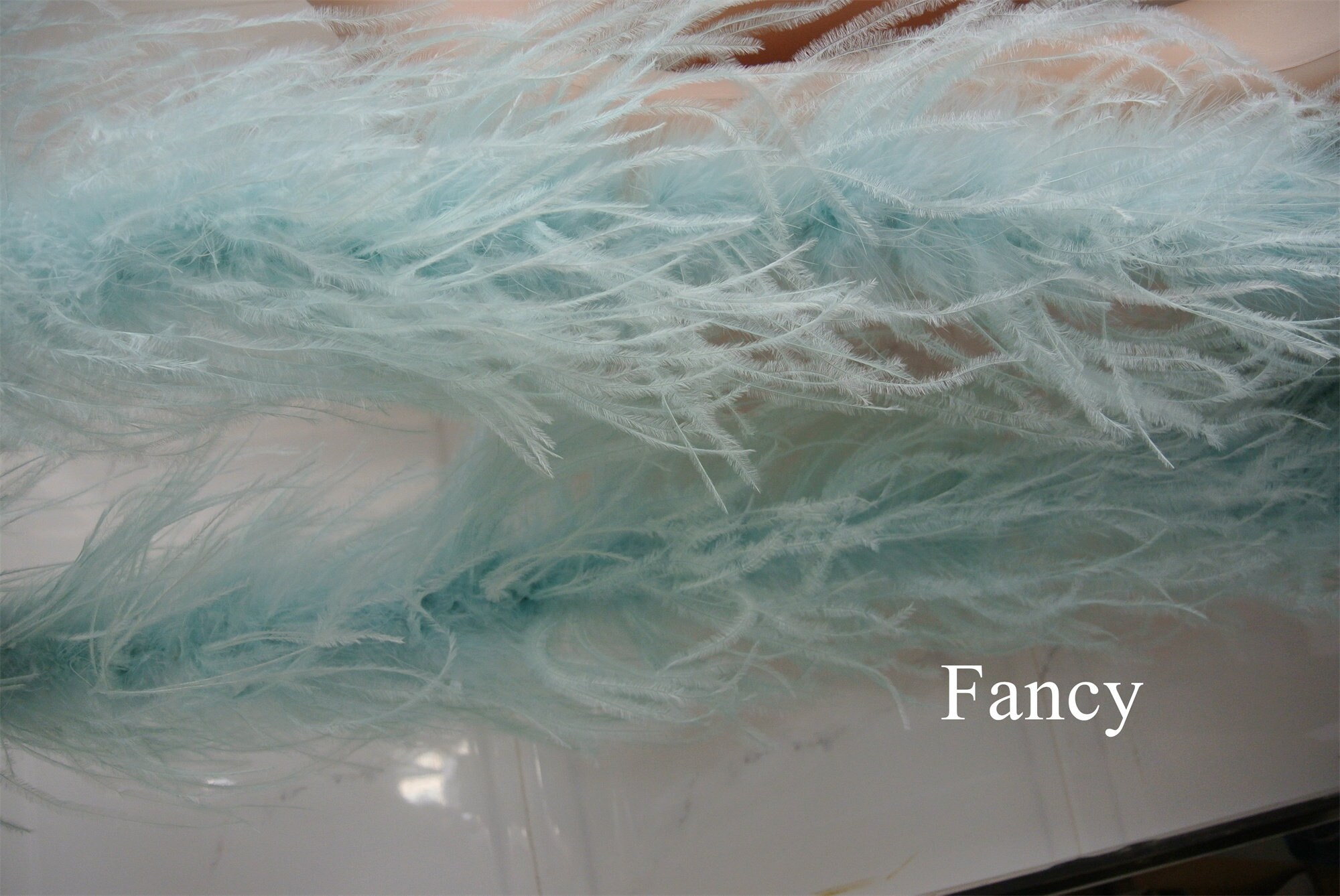 Light Blue Ostrich Feather Boa 2 Ply for Wedding Dancing Dress Etsy