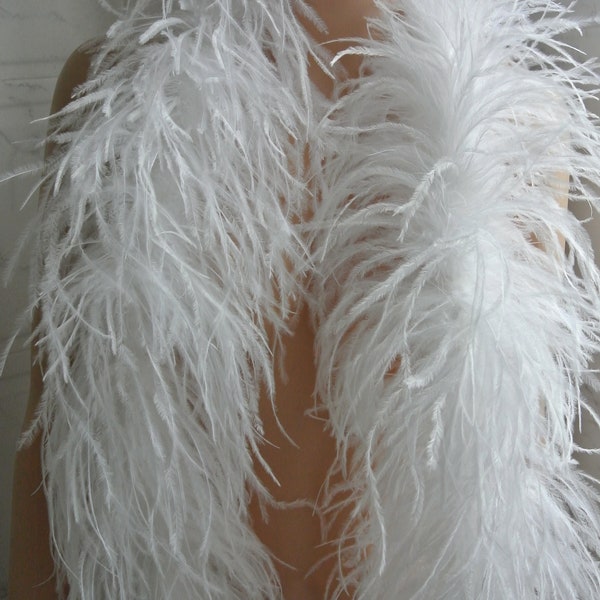 22 couleurs blanc OSTRICH Feather Boa 6 plis Robe de danse Mariage Artisanat halloween fourniture personnalisée