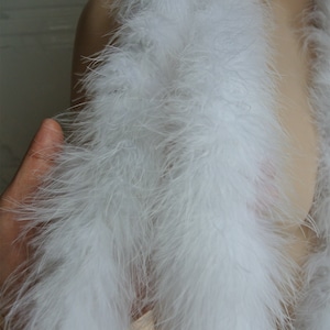 weisser turkey marabou Federboa 48g 12 farben Tanzen kleid Hochzeit Basteln