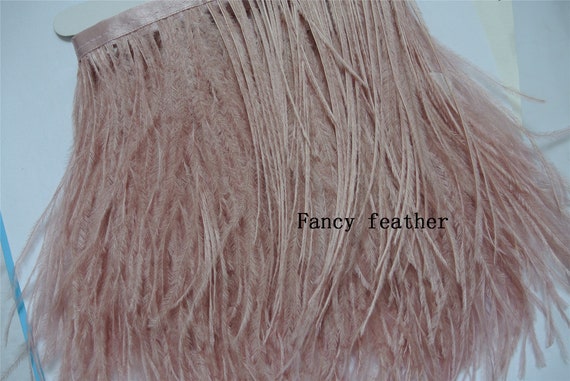 pink ostrich feather trim